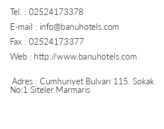 Banu Hotel iletiim bilgileri